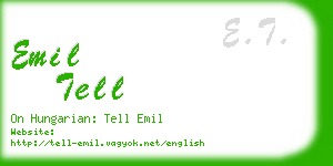 emil tell business card